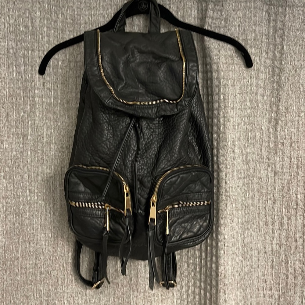 Soft black backpack